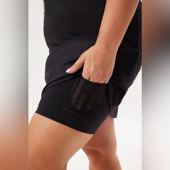 NEW Girlfriend Collective Midnight Tommy Dress - Black Small - Picture 3 of 5